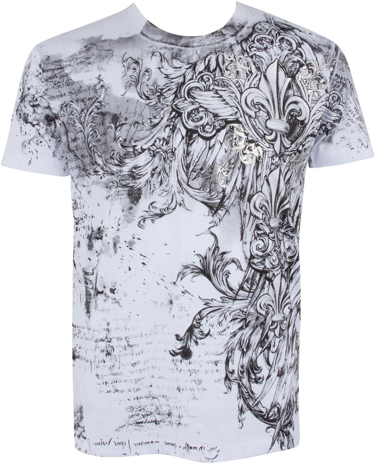 Sakkas Vines and Fleur De Lis Cotton Mens T-Shirt