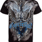 Sakkas Flying Eagle Metallic Silver Embossed Cotton Mens Fashion T-Shirt