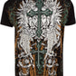 Sakkas Garden of Eden - Camiseta de moda para hombre, con relieve metálico