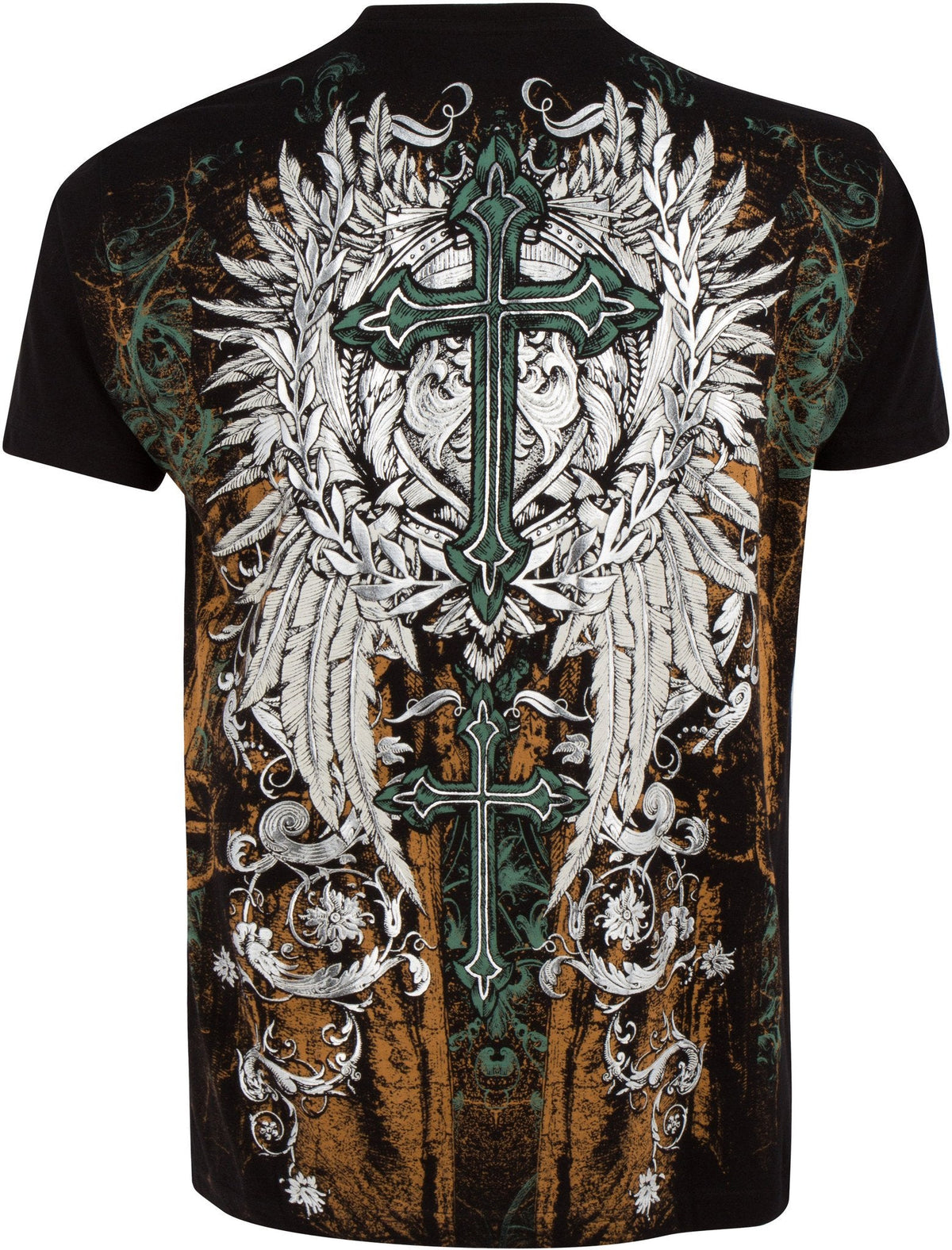 Sakkas Garden of Eden - Camiseta de moda para hombre, con relieve metálico