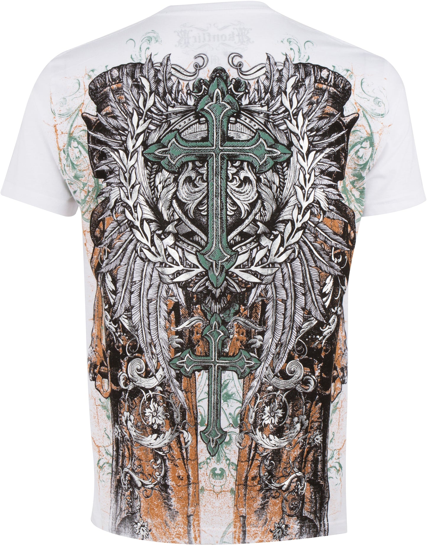 Sakkas Garden of Eden - Camiseta de moda para hombre, con relieve metálico
