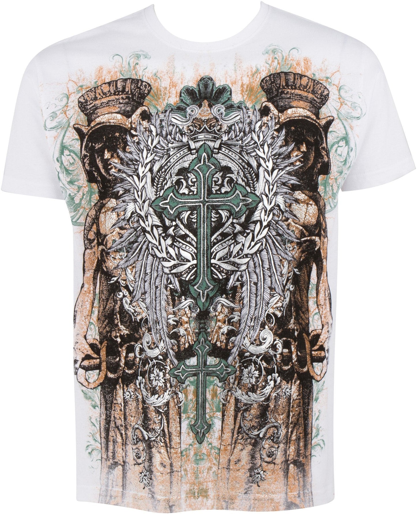 Sakkas Garden of Eden - Camiseta de moda para hombre, con relieve metálico