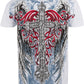 Sakkas Angel Five Metallic Embossed Mens Fashion T-Shirt