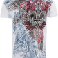 Sakkas Angel Five Metallic Embossed Mens Fashion T-Shirt