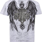 Royalty Metallic Silver Short Sleeve Crew Neck Cotton Mens Fashion T-Shirt