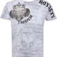 Royalty Metallic Silver Short Sleeve Crew Neck Cotton Mens Fashion T-Shirt