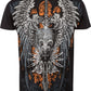Sakkas Extreme Couture Metallic Embossed Mens Fashion T-Shirt