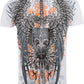 Sakkas Extreme Couture Metallic Embossed Mens Fashion T-Shirt