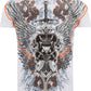 Sakkas Extreme Couture Metallic Embossed Mens Fashion T-Shirt