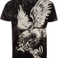 Sakkas Noble Eagle Metallic Embossed Mens Fashion T-Shirt