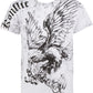 Sakkas Noble Eagle Metallic Embossed Mens Fashion T-Shirt