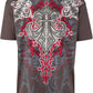 Sakkas Saints Glory Metallic Embossed Mens Fashion T-Shirt