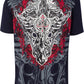 Sakkas Saints Glory Metallic Embossed Mens Fashion T-Shirt