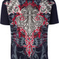 Sakkas Saints Glory Metallic Embossed Mens Fashion T-Shirt