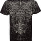 Eagle Metallic Silver Accents Short Sleeve Crew Neck Cotton Mens Fashion T-Shirt