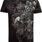 Eagle Metallic Silver Accents Short Sleeve Crew Neck Cotton Mens Fashion T-Shirt