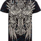 Metallic Blue Cross Short Sleeve Crew Neck Cotton Mens Fashion T-Shirt