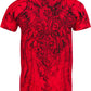 Men's Silver Metallic Embossed Fleur De Lis Cross Cotton Fashion T-shirt by Sakkas