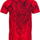 Men's Silver Metallic Embossed Fleur De Lis Cross Cotton Fashion T-shirt by Sakkas