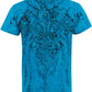 Men's Silver Metallic Embossed Fleur De Lis Cross Cotton Fashion T-shirt by Sakkas