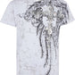 Men's Silver Metallic Embossed Fleur De Lis Cross Cotton Fashion T-shirt by Sakkas