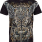 Sakkas Sword and Griffin Metallic Silver Embossed Cotton Mens Fashion T-shirt