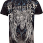 Sakkas Royalty Fleur de Lis Metallic Silver Embossed Cotton Mens Fashion T-Shirt