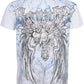 Sakkas Royalty Fleur de Lis Metallic Silver Embossed Cotton Mens Fashion T-Shirt