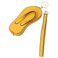Faux Leather Flip-flop Mini Wristlet Bag Charm Coin Purse