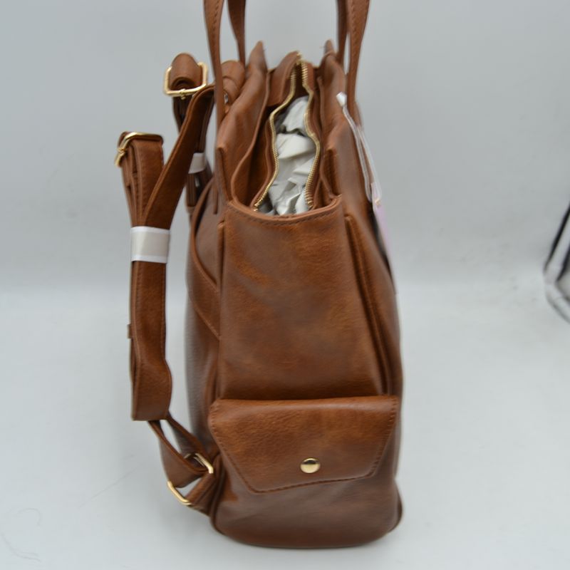 Classic Everyday Tote Bag with Dual Handles and Side Pockets