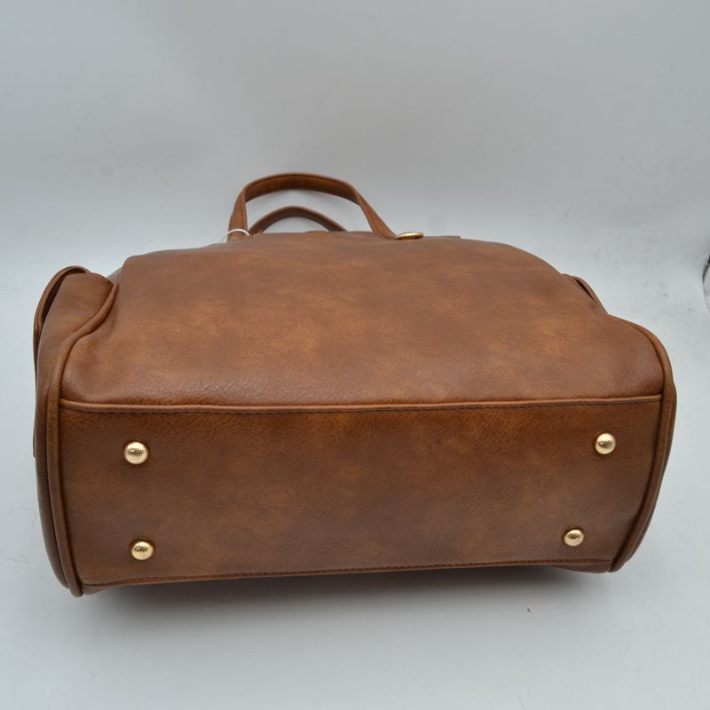 Classic Everyday Tote Bag with Dual Handles and Side Pockets