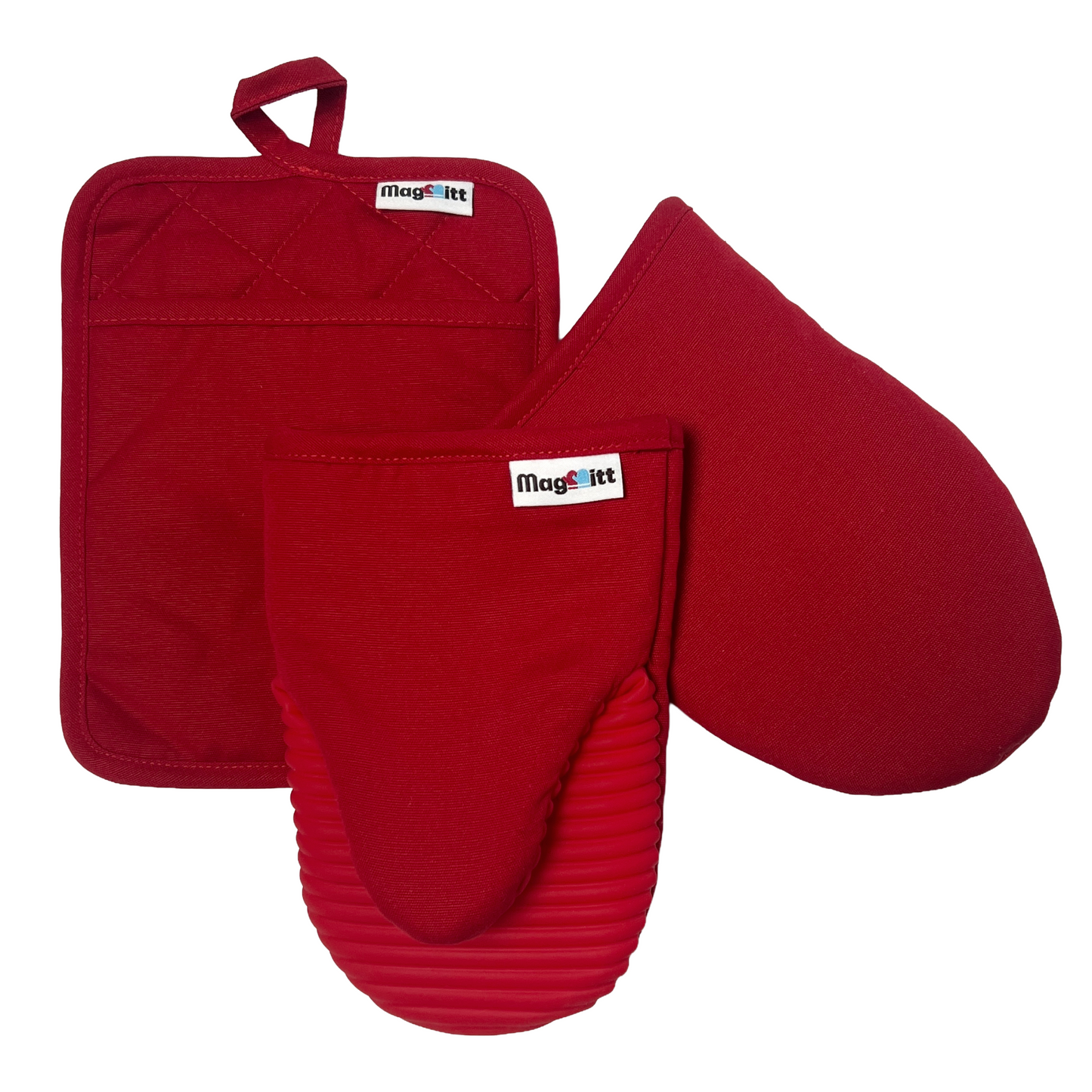 The MagMitt 3 Piece Set (Cherry Red)