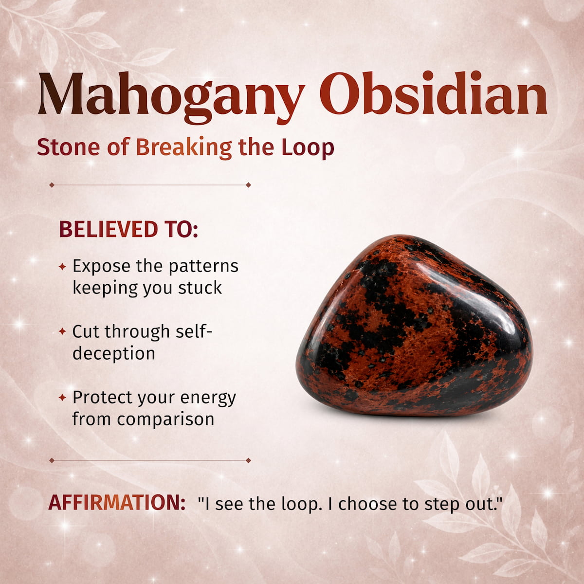 El Rompe Autosabotaje - Pulsera de Obsidiana Caoba