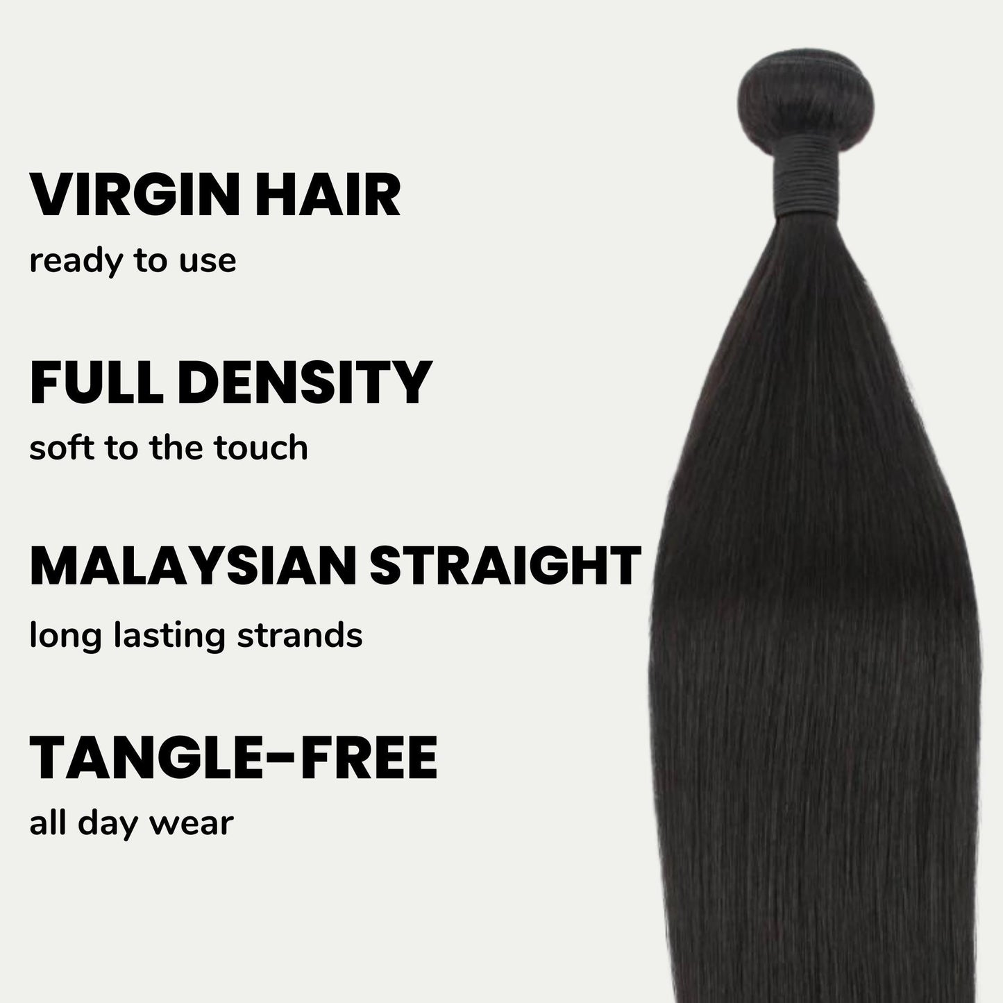 Extensiones de cabello 100% humano liso malasio