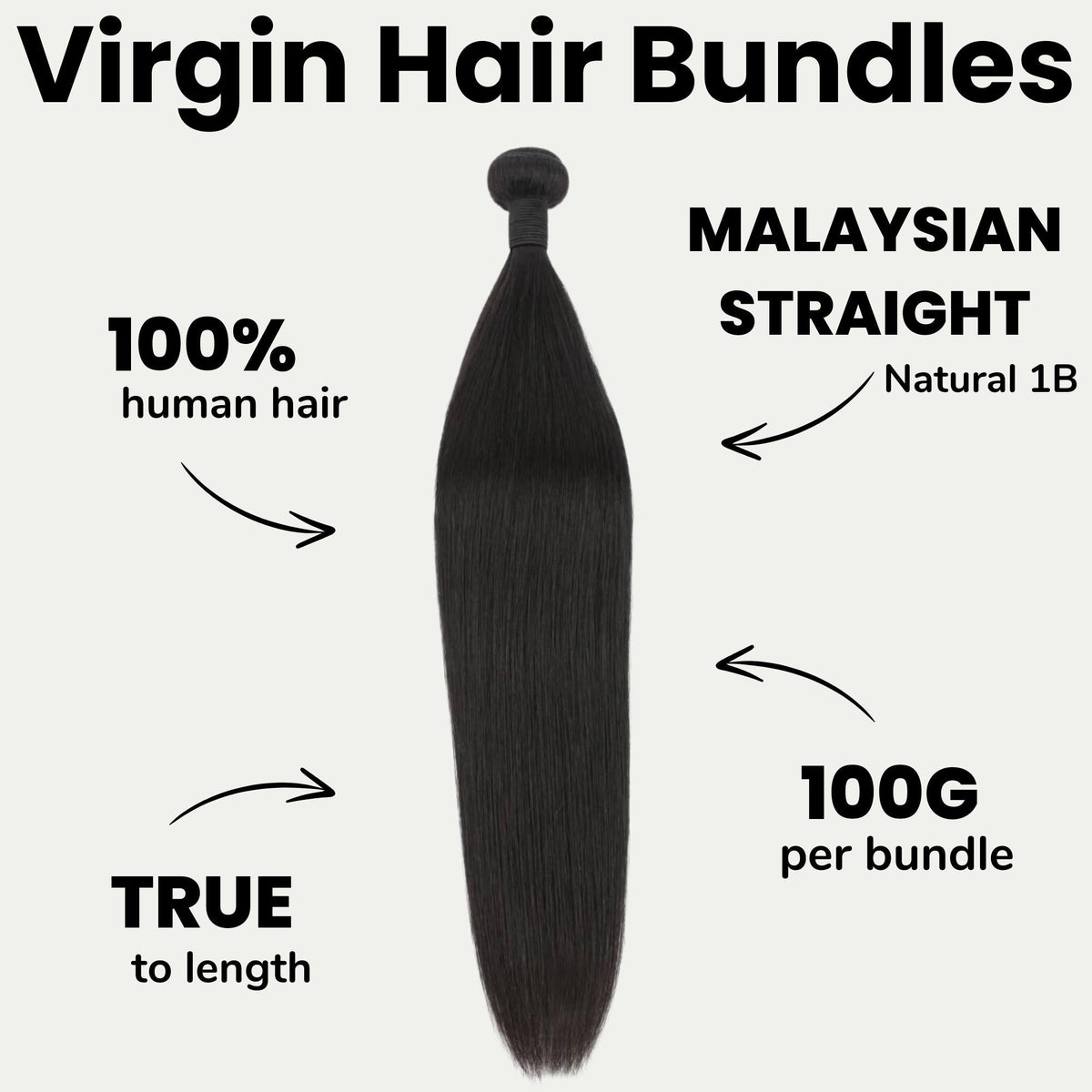 Extensiones de cabello 100% humano liso malasio