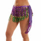 Mardi Gras Sequin Fringe Hip Scarf Skirt