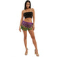 Mardi Gras Sequin Fringe Hip Scarf Skirt