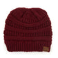 C.C CRISS CROSS PONYTAIL KNIT BEANIE