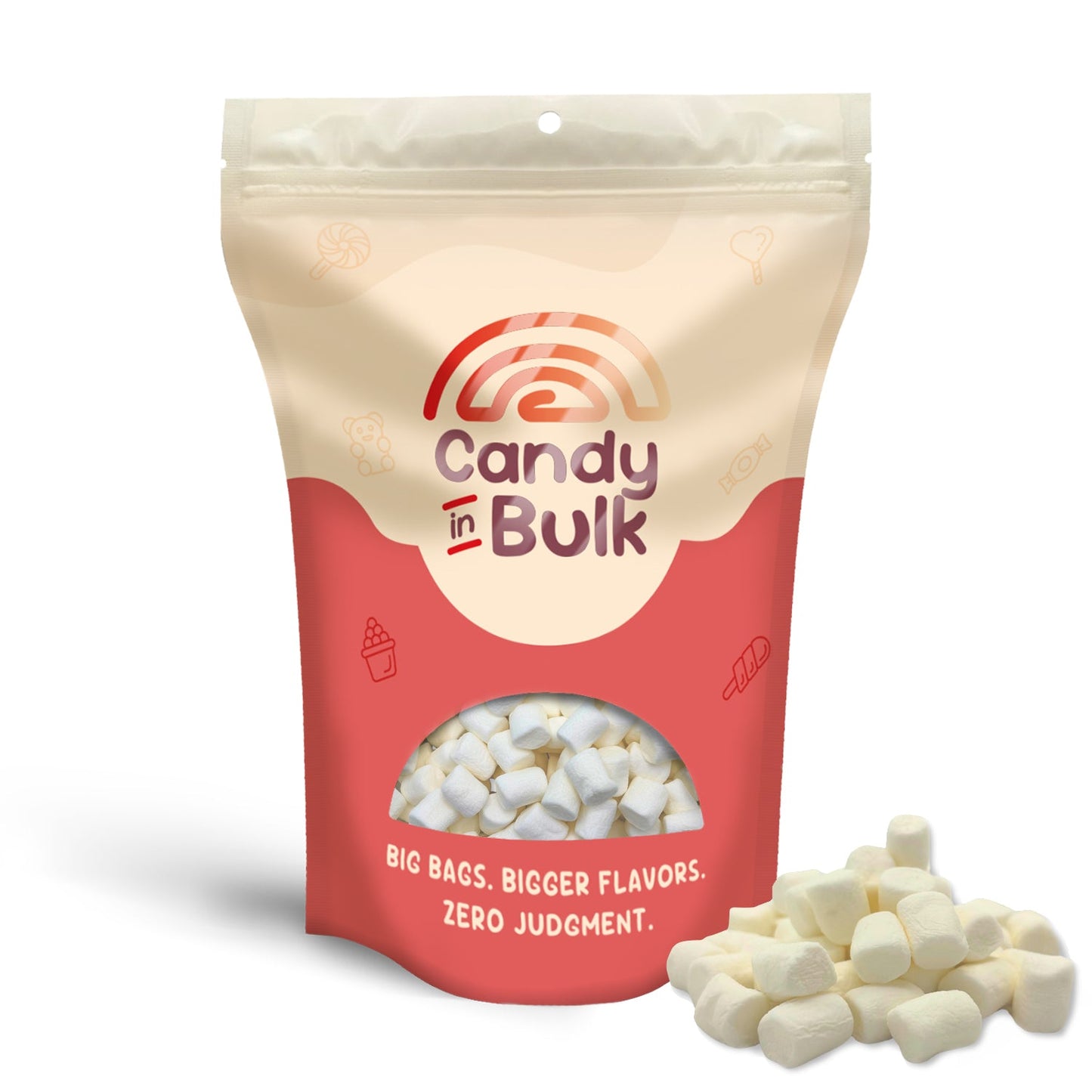Mini malvaviscos – Blancos – Bolsa de 10 oz