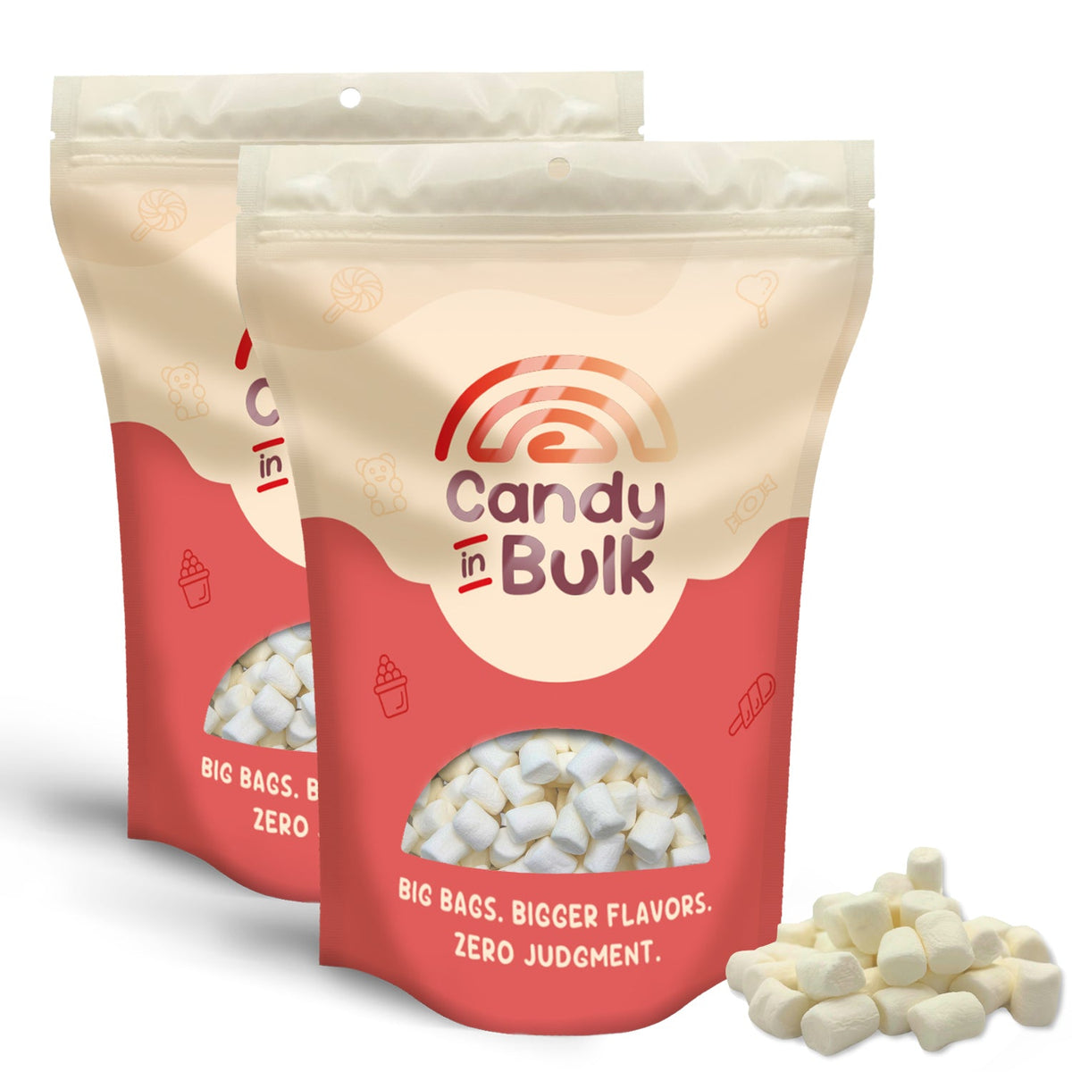 Mini malvaviscos – Blancos – Bolsa de 10 oz