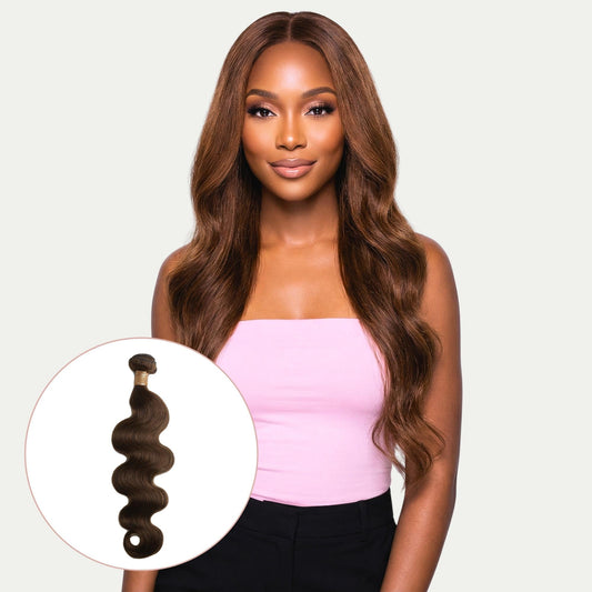 Extensiones de Cabello Humano 100% Ondulado Marrón Medio