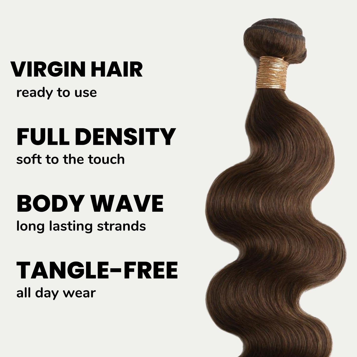 Extensiones de Cabello Humano 100% Ondulado Marrón Medio