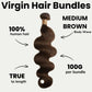 Extensiones de Cabello Humano 100% Ondulado Marrón Medio