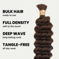 Cabello para trenzar humano 100% de onda profunda marrón medio, color 4, a granel