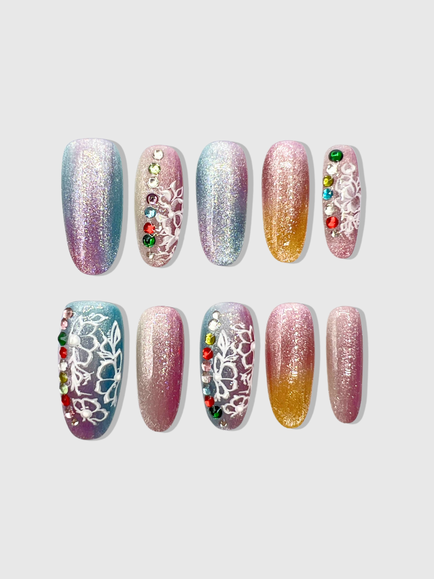 Uñas postizas cola de sirena