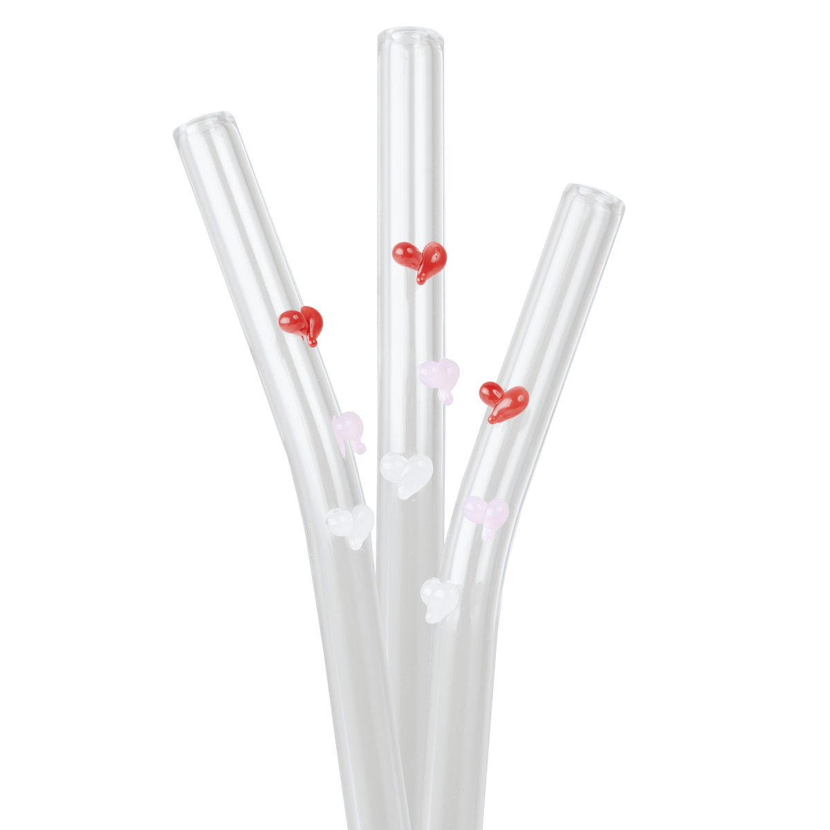 Mini Hearts Glass Straw