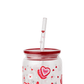 Mini Hearts Glass Straw