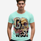 G West Mens Multicolor Skull Tee