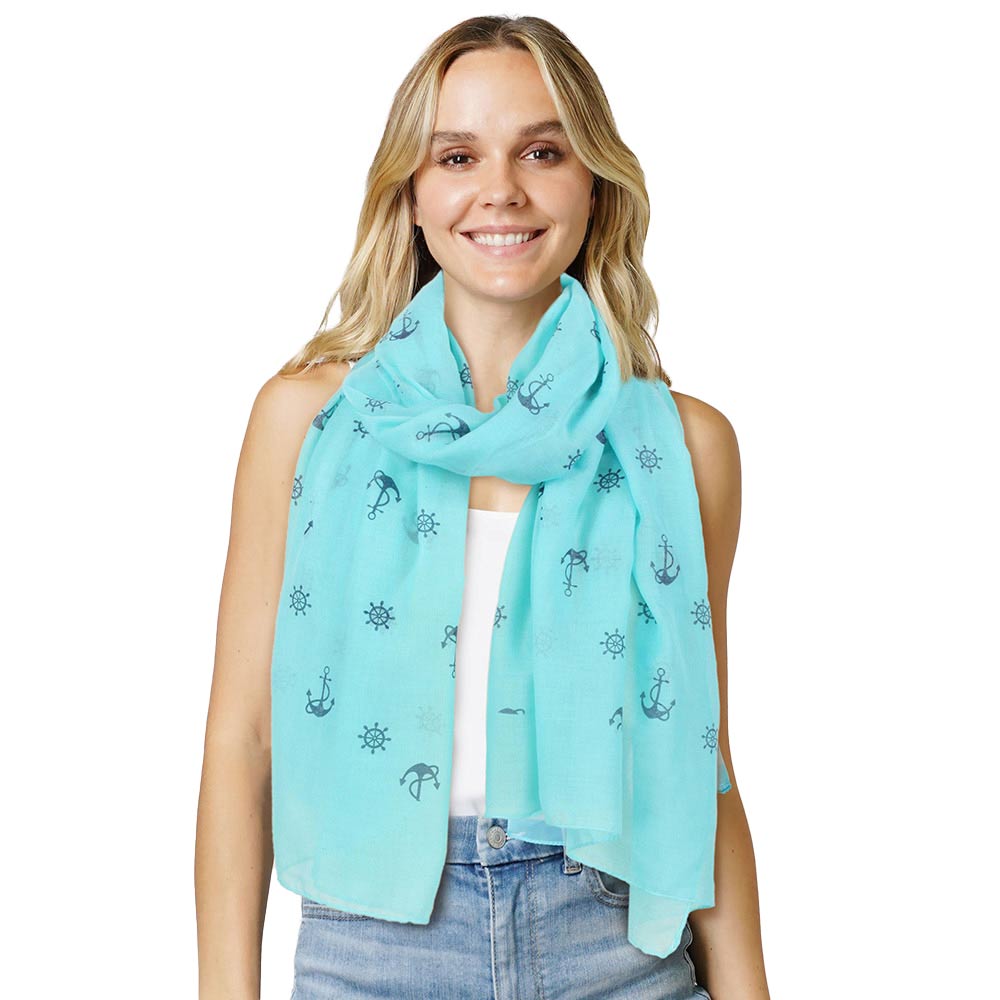 Anchor Patterned Scarf