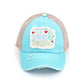 C.C DISTRESSED TOP KNOTS AND COFFEE PATCH PONYCAP